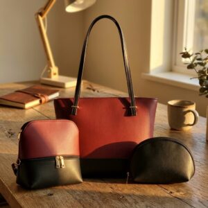 Grace 3 Pcs - Maroon / Black
