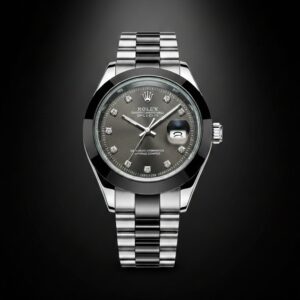 Rolex Two Tone Diamond Watch - Black / Silver