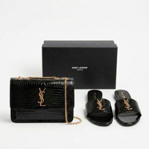 YSL Crossbody with Slippers - Black