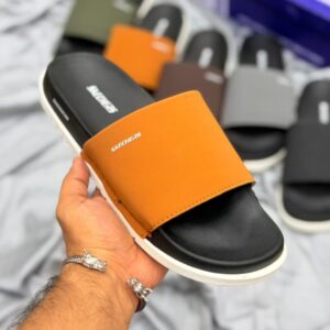 Skechers Slides -  Black / Orange