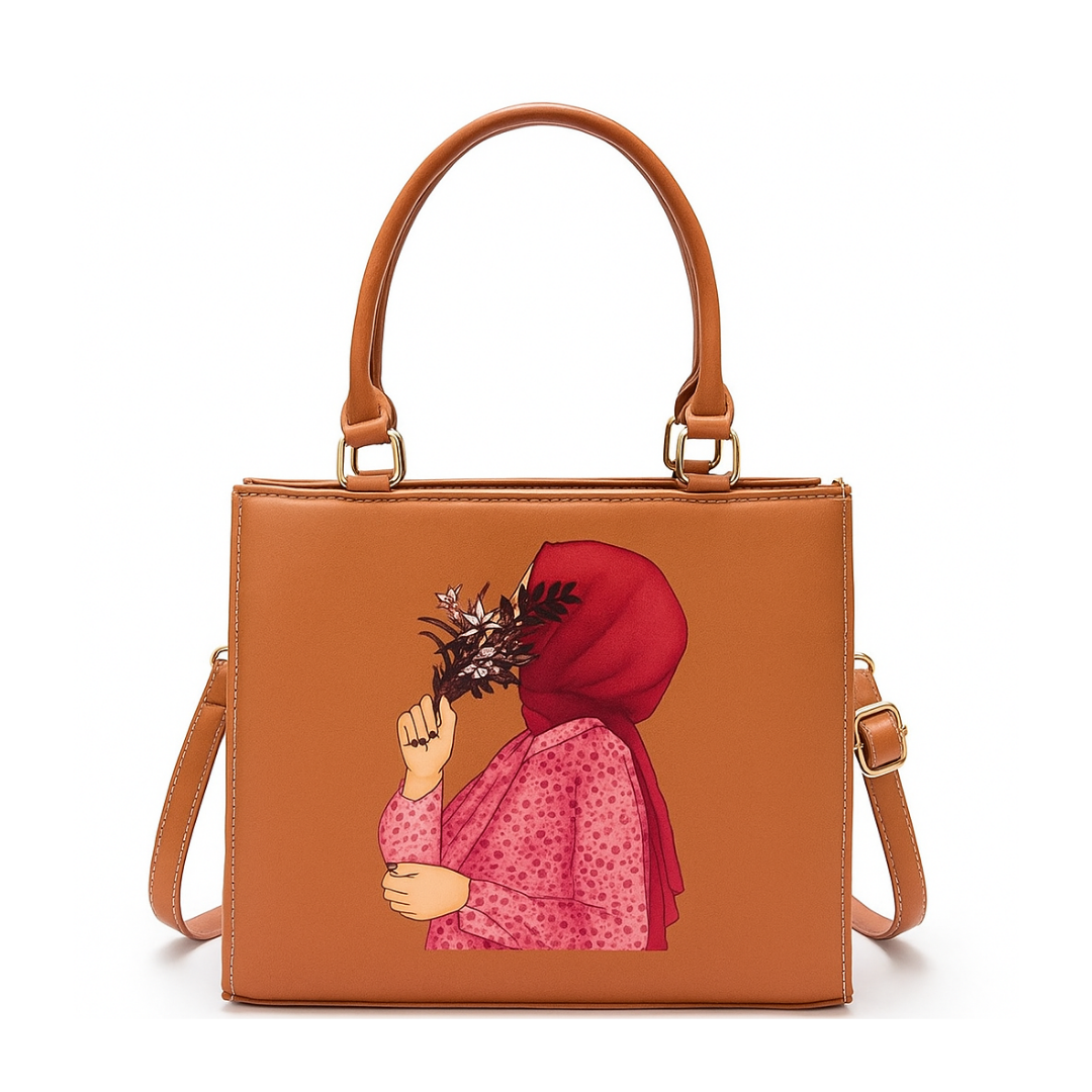Hijab Girl Tote - Camel