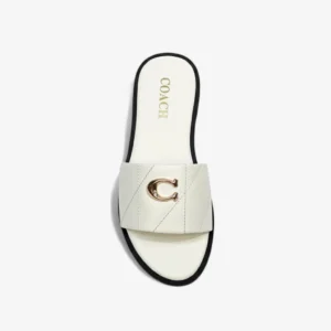 Jun Flat Slipper - White